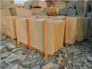 Yellow Sandstone Big Slabs, China Yellow Sandstone