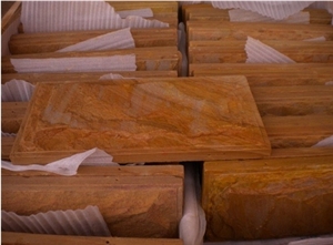 Yellow Sandstone Mushroom Stone, Rockfaced