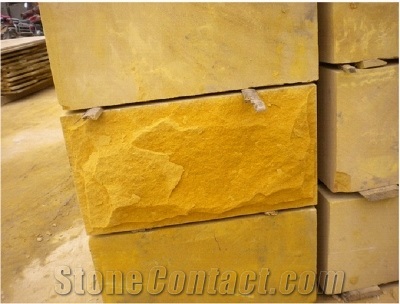 Yellow Sandstone Rockfaced Stone,Mushroom Ston