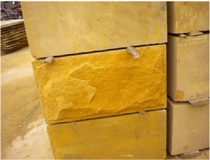 Yellow Sandstone Rockfaced Stone,Mushroom Ston