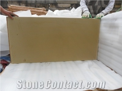 Yellow Sandstone Sandblasted Wall Tiles, China Yellow Sandstone
