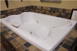 Brazil Ferrugem Slate Bath Tub Deck Covering