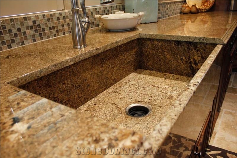 Mascarello Granite Kitchenn Countertop, Farm Sink