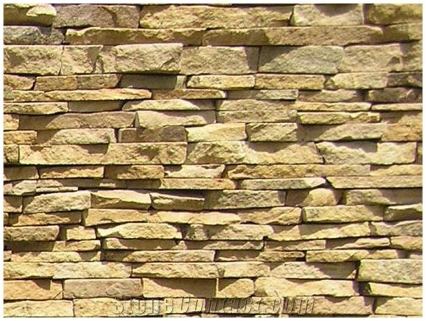 Rust Yellow Sandstone Natural Face Wall Cladding Panel
