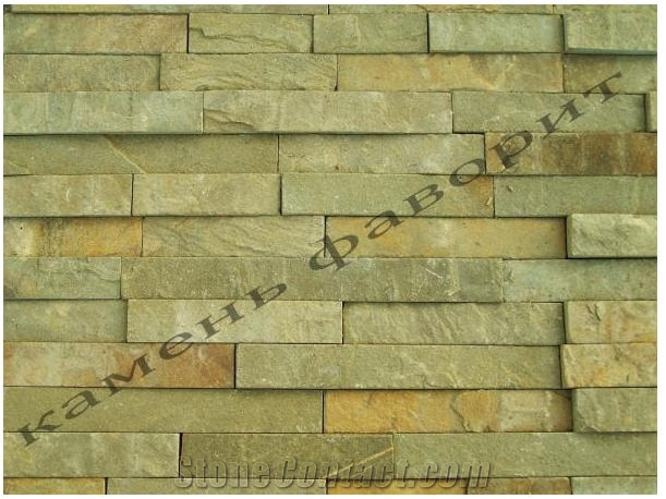 Yellow Sandstone Stacked Wall Panel, Yellow Sandstone Cultured Stone