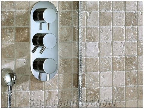 Grey Travertine Bathroom Design