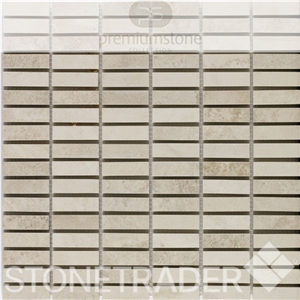 Applestone Honed Limestone Mosaic 1.5x5cm