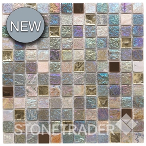Iridescent Slate Glass Mix Mosaic