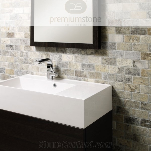 Silver Grey Travertine Mosaic 4 8x9 8cm From United Kingdom Silver Grey Travertine Mosaic 4 8x9 8cm