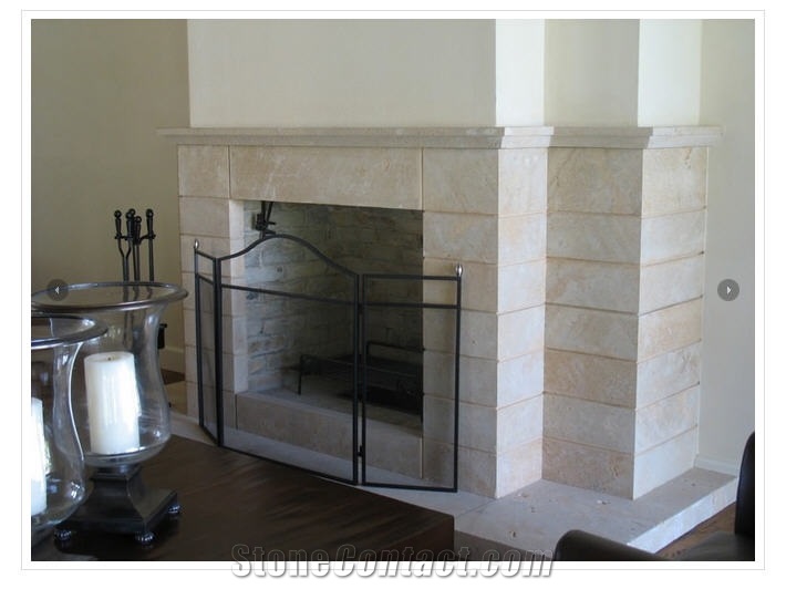 Nazareth Limestone Fireplace Design