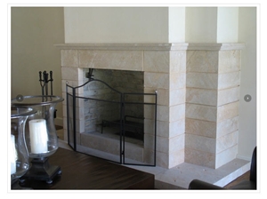 Nazareth Limestone Fireplace Design