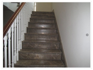 Olive Brown Marble Stairs