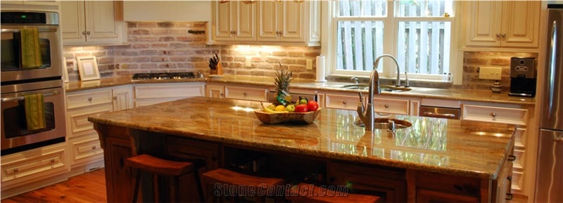 Golden Fantasy Granite Kitchen Countertop