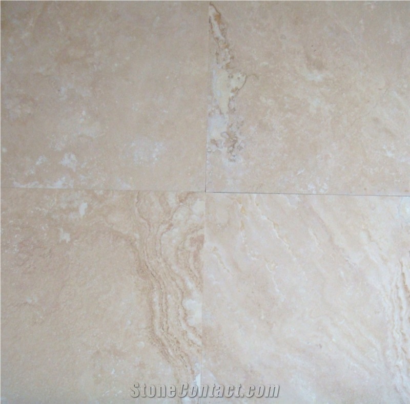 Ivory Wavy Travertine Honed and Filled Tile