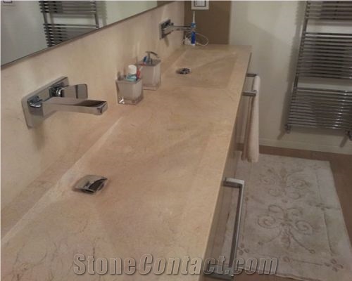 Botticino Classico Marble Bath Top, Bathroom Countertop