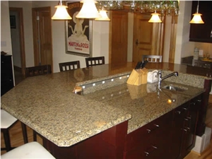 Golden Sand Granite Kitchen Countertop, G682 Yellow Granite Kitchen Countertops