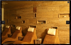 Gold Travertine Wall Cladding