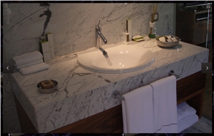 Turkey Calacatta Marble Bathroom Vanity Top