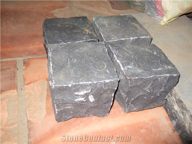 Zhangpu Black Basalt Cobble & Pavers