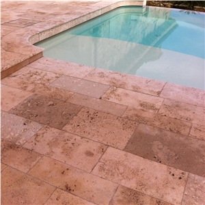 Etrusco Antico Travertine Swimming Pool Pavers