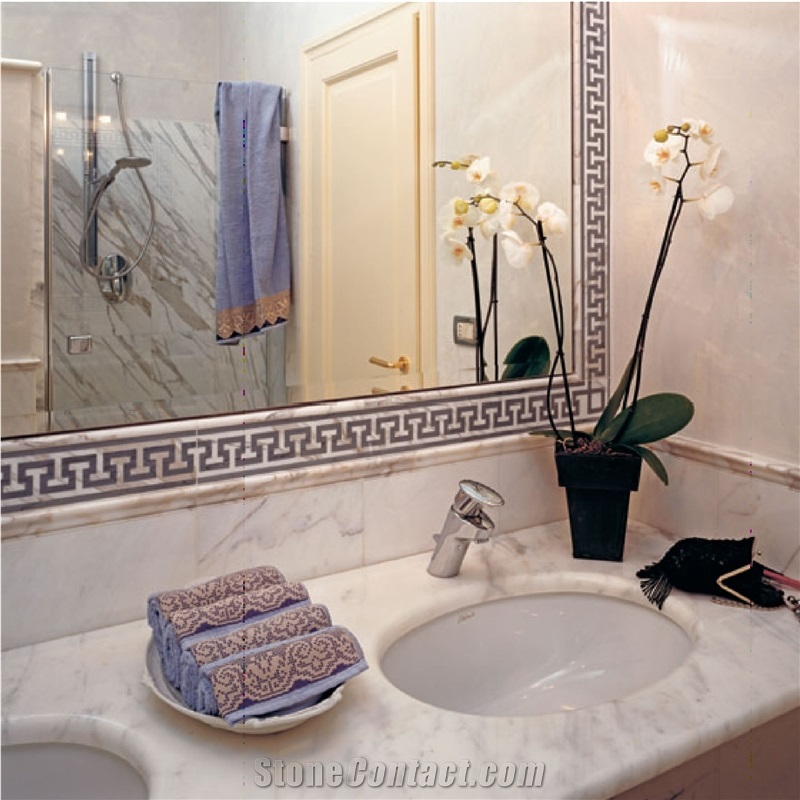 Statuario Venato Marble Vanity Top, Bathroom Tops
