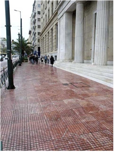 Ritsona Red Marble Exterior Walkway Pavement