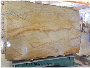 Yellow Macaubas Quartzite Slabs, Giallo Macaubas Quartzite