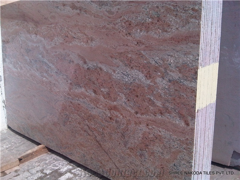 Rose Wood Q Granite Slabs & Tiles, India Red Granite