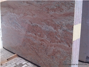 Rose Wood Q Granite Slabs & Tiles, India Red Granite