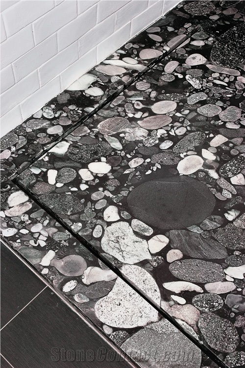 Black Marinace Granite Shower Base