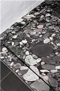 Black Marinace Granite Shower Base