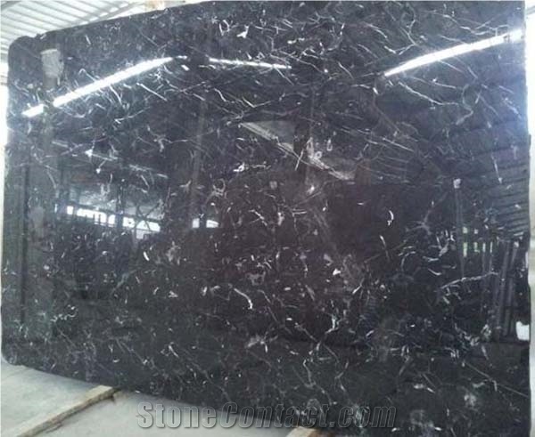 Nero Crystal Marble Slabs & Tiles, China Black Marble Walling/Flooring Tiles Good Price