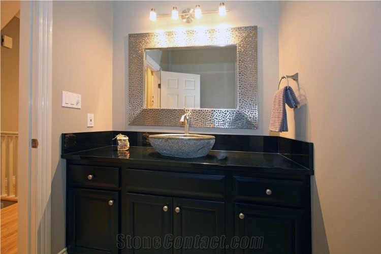 Absolute Black Granite Bathroom Countertop