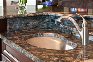 Golden Cosmos Granite Kitchen Countertops