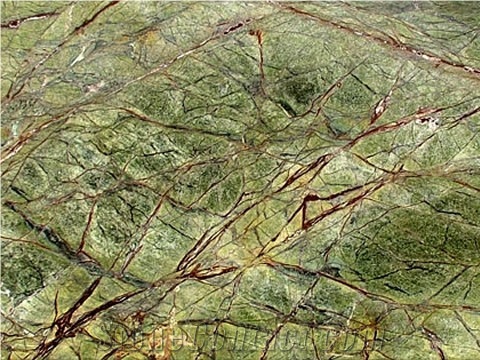 Rainforest Green Marble Slab, India Green Marble