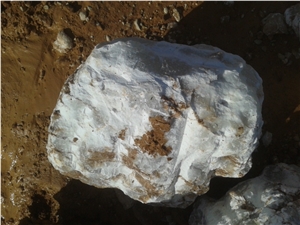 Alabaster Pure White Translucent Boulders, White Alabaster Block