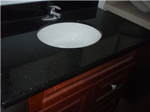 Black Galaxy Granite Bathroom Vanity Tops
