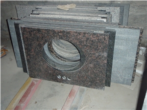 Tan Brown Granite Bathroom Vanity Tops