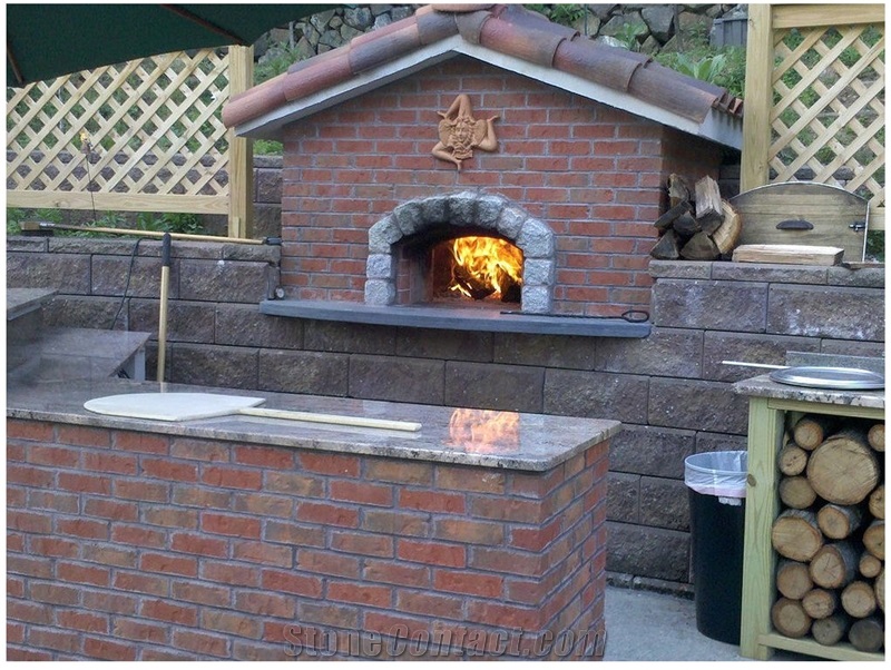 Custom Brick Oven With Granite Countertop From United States