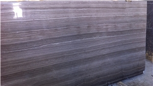 China Coffee Wood Marble Slab, Wood Grain Brown Marble