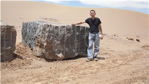 Morocco Black Fossil Block, Fossil Black Limestone Block
