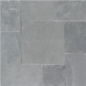 Brazilian Gray Cleft Slate Pattern Tile, Montauk Blue Slate