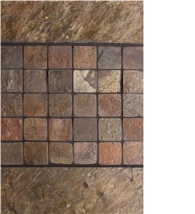Copper Slate Mosaic 2"X2"