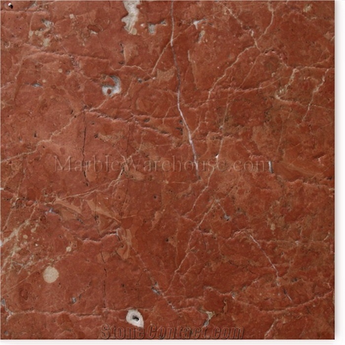 Rojo Alicante Antiqued / Brushed Marble Tile