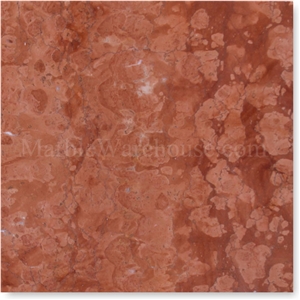 Rosso Verona Marble Polished Tile 12"X12", Italy Red Marble