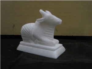 Marble Small Nandi for Puja