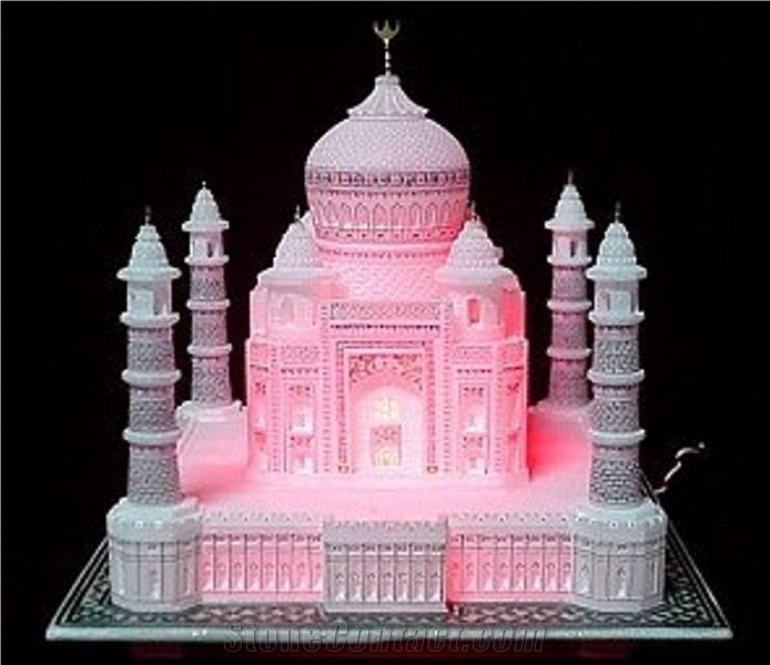 White Alabaster Taj Mahal Replica Gifts