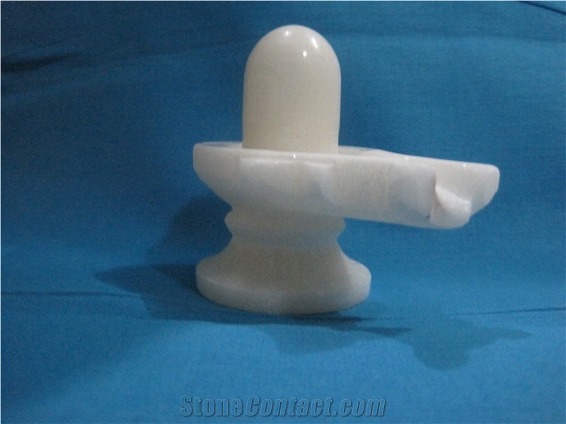 White Marble Shivling Statues
