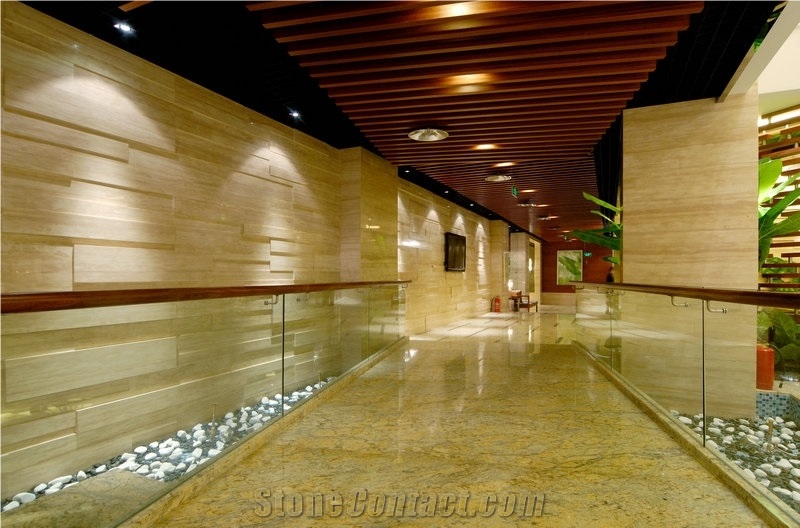 Golden Crystal Granite Floor Tiles, China Yellow Granite