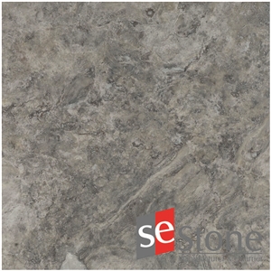 Silver Cc Travertine Slabs & Tiles, Turkey Grey Travertine